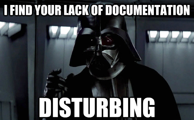 Darth Vader documentation meme