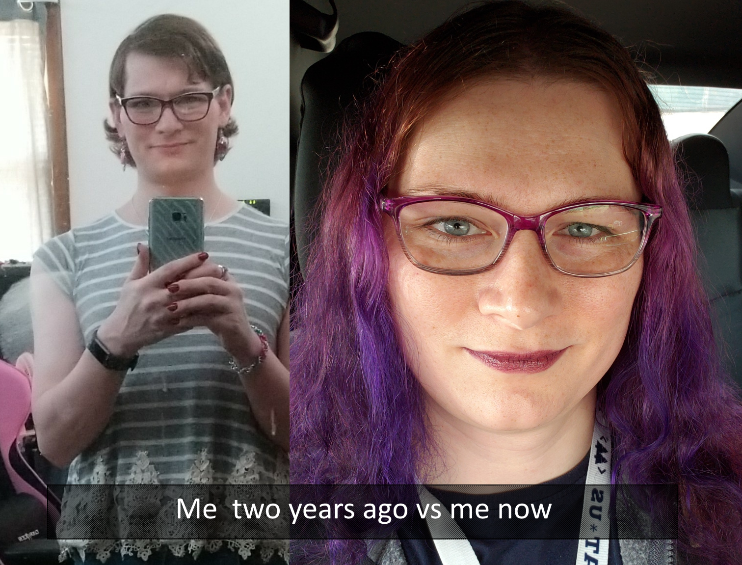Me two years ago vs today